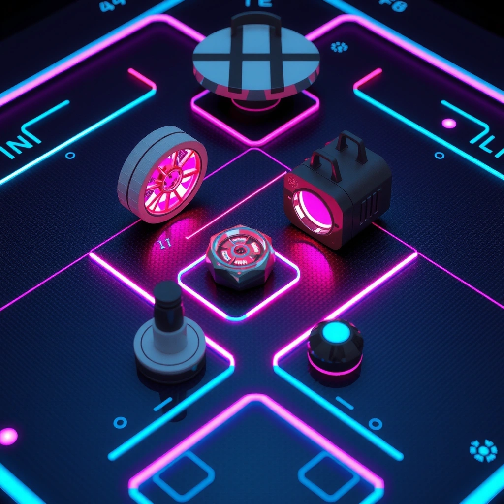 Abstract digital grid pattern